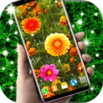 autumn flowers live wallpaper android application logo